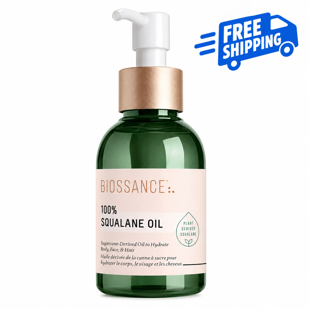 Biossance 100% Squalane Oil Jumbo 250ml 8.4 fl oz Face Body Hair Jumbo Size